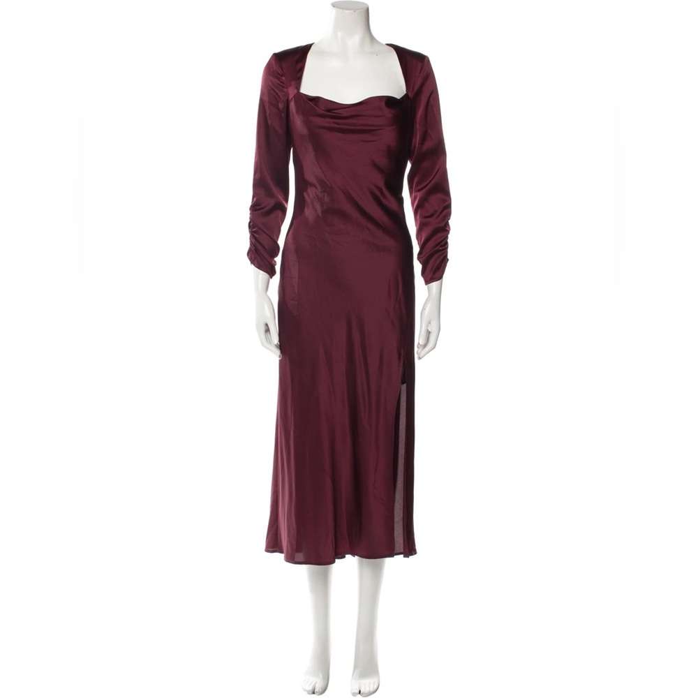 ASTR Square Neckline Long Burgundy